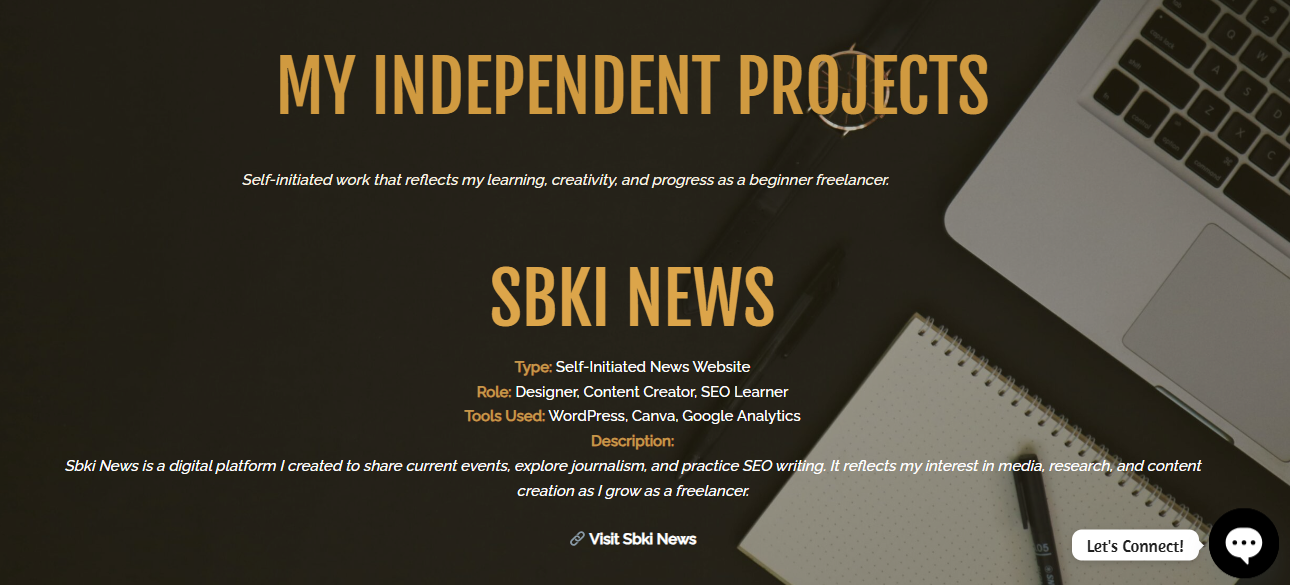 freelance content writer portfolio