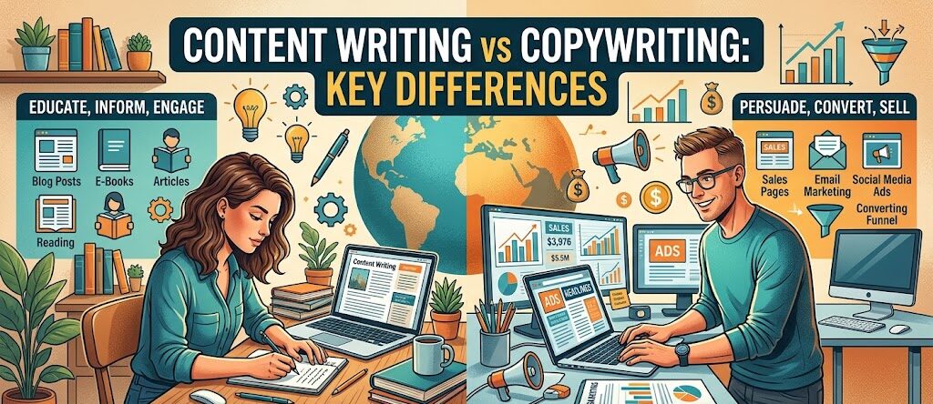 Content writing vs copywriting